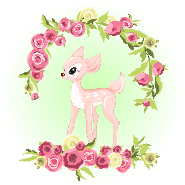 花中鹿图片下载