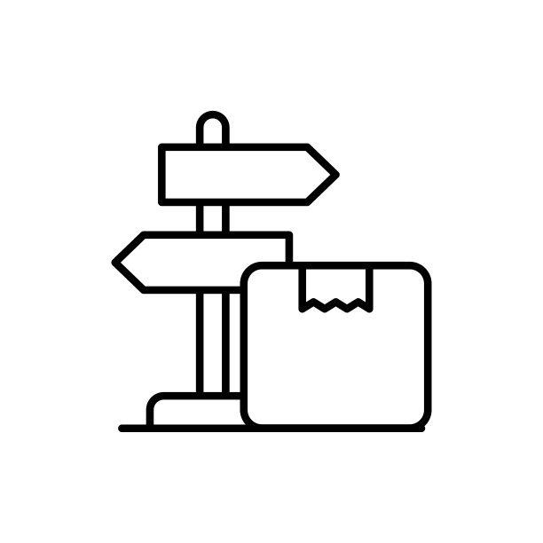 包裹招牌矢量轮廓图标风格插图。EPS 10个文件图片下载