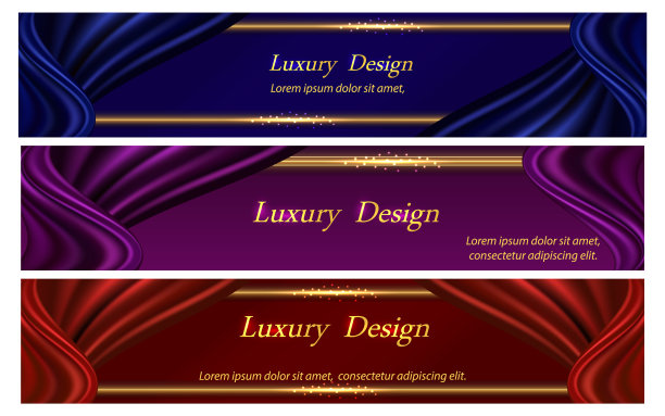 设置豪华横幅背景丝绸窗帘图片下载