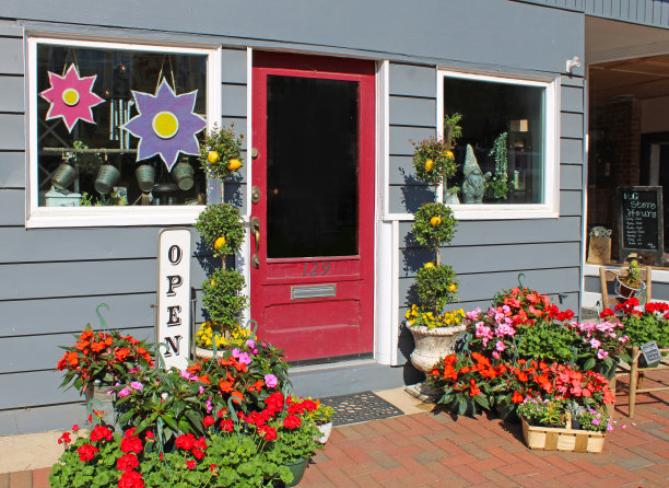 花盆-花商在兰开斯特，俄亥俄州，美国图片下载