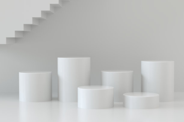 空产品架，平台，带楼梯的平台，简约设计图片下载