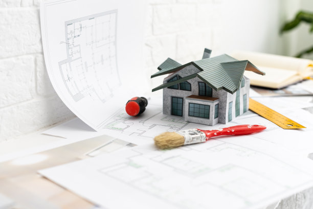 结构蓝图与工具，俯视图图片下载