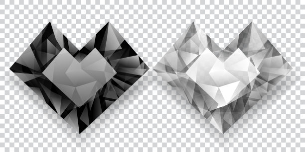 两个水晶心图片下载