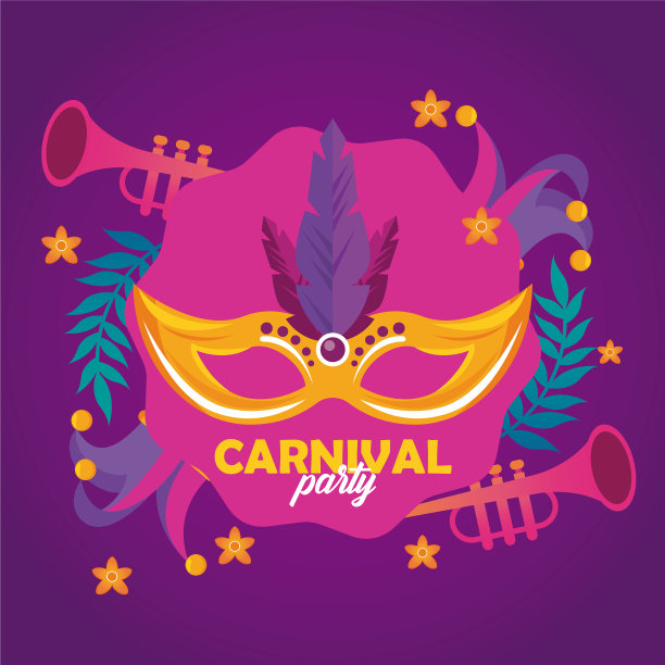 狂欢节的庆祝活动与面具图片下载
