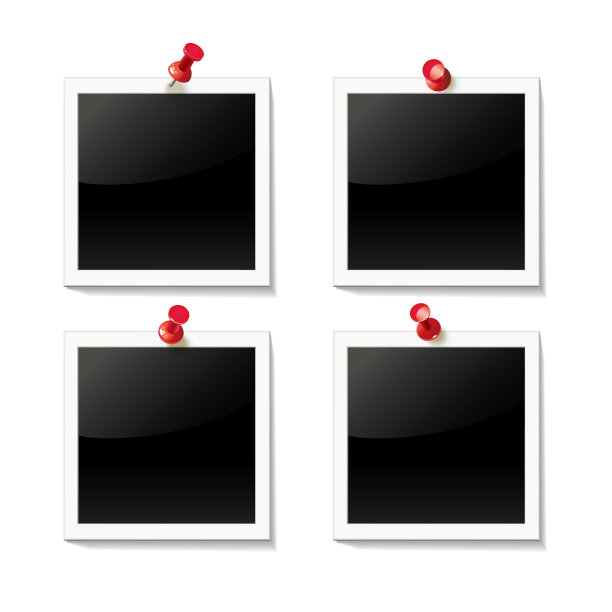 照片附有红色图钉图片下载