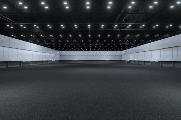空的展览中心。展台的背景。3 d渲染。图片下载