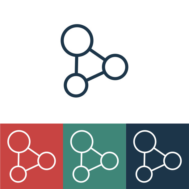 带有分子的线性矢量图标图片下载