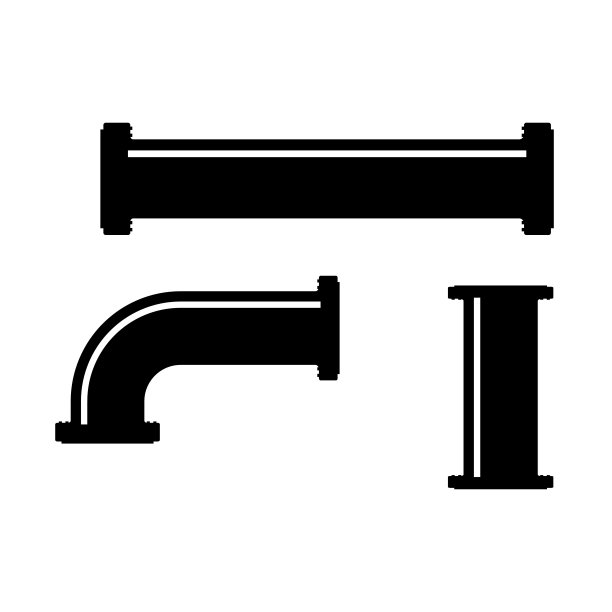 管道和管道配件设置矢量图像图片下载