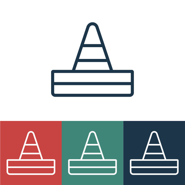 带宽边帽的线性矢量图标图片下载