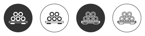 黑色寿司切割板上的图标孤立在白色背景上。亚洲食物寿司放在木板上。圆按钮。向量图片下载