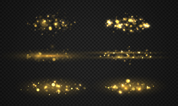 发光的散焦灯，灰尘颗粒图片下载