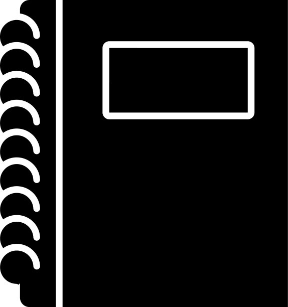 闭卷剪影风格图标设计图片下载