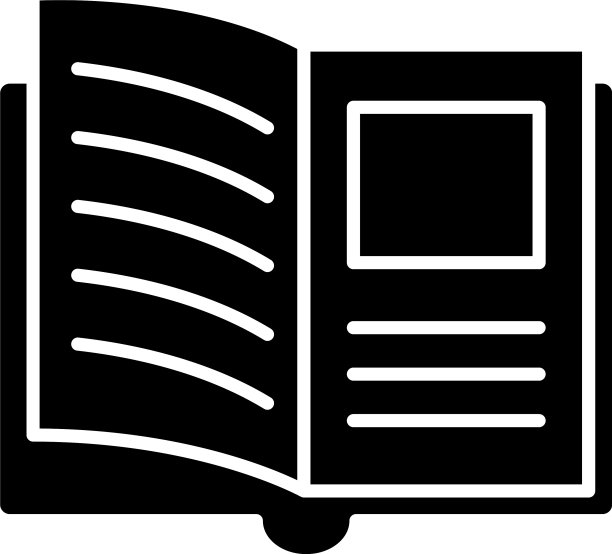 打开书与图片剪影风格图标图片下载