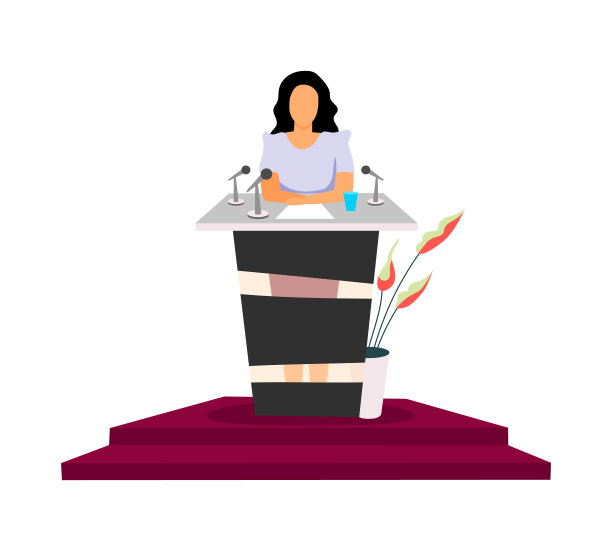 成功女政治家平色向量无脸性格图片下载