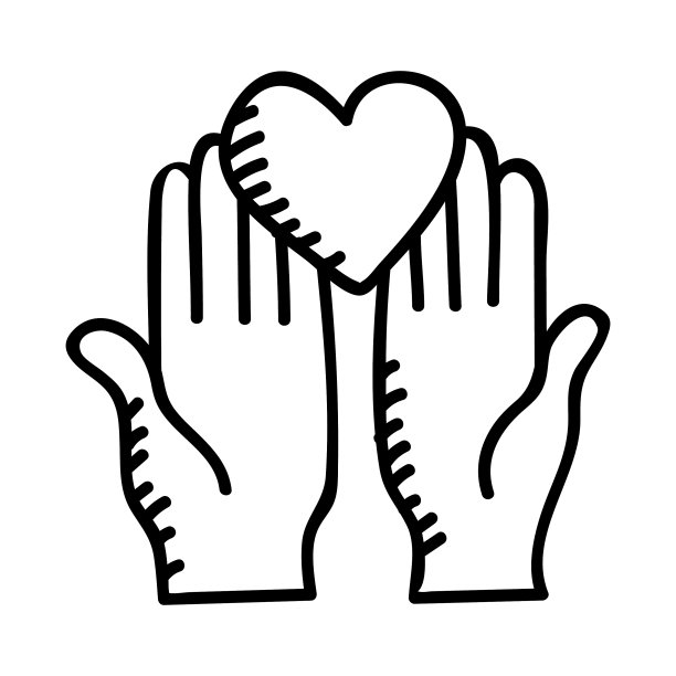 母亲节手绘爱心图标设计图片下载