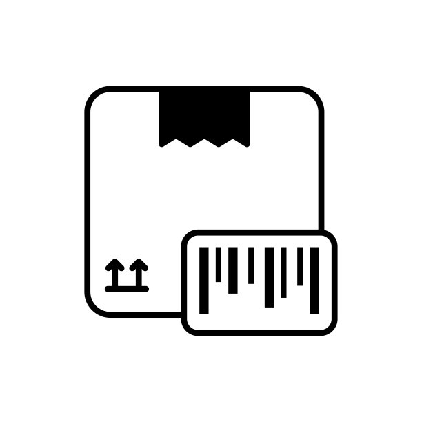 包裹条码矢量固体图标样式插图。EPS 10个文件图片下载