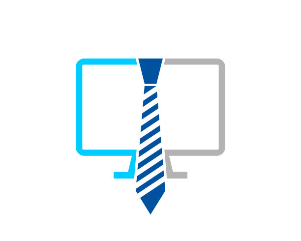 电脑和工作领带在中间图片下载