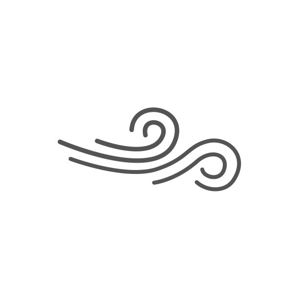 风吹线条图标线性风格标志为移动图片下载