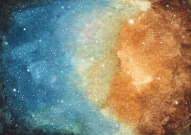 水彩宇宙纹理与星星图片下载