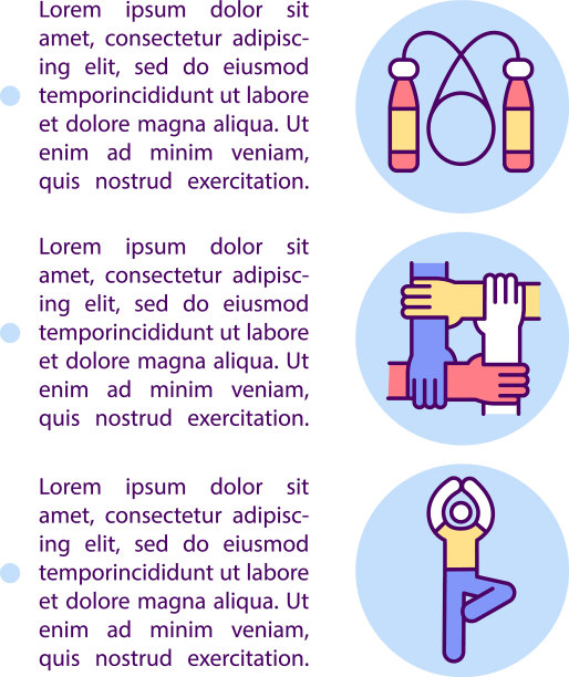 现场健身和企业瑜伽概念图标图片下载