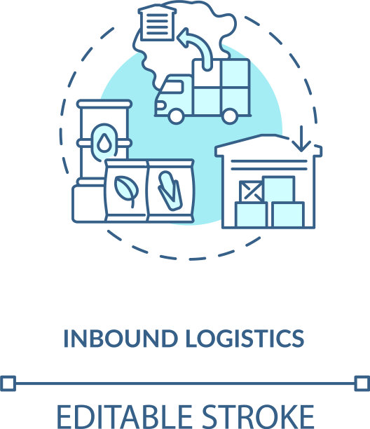 入境物流概念图标图片下载