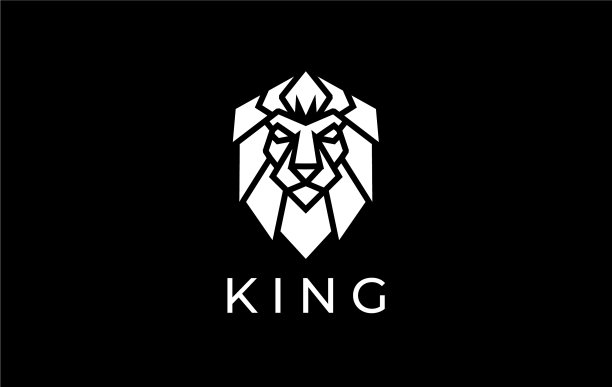 狮子王标志设计黑白狮子标志图片下载