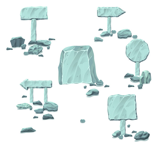 空白石指针和招牌收集图片下载