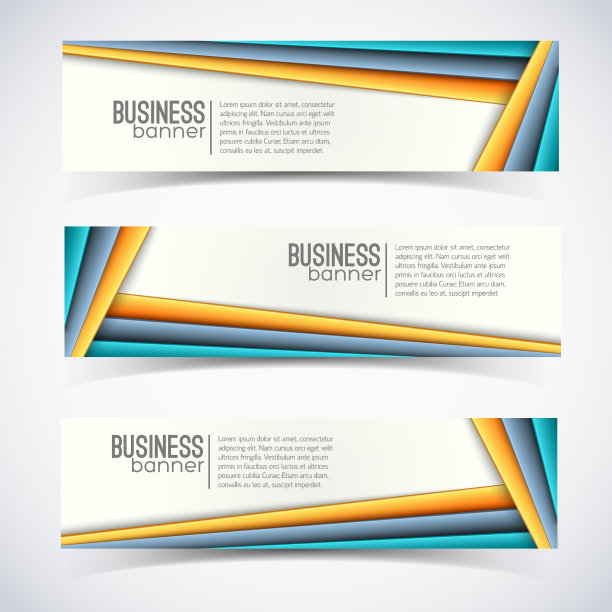 商业数字信息图表水平横幅图片下载