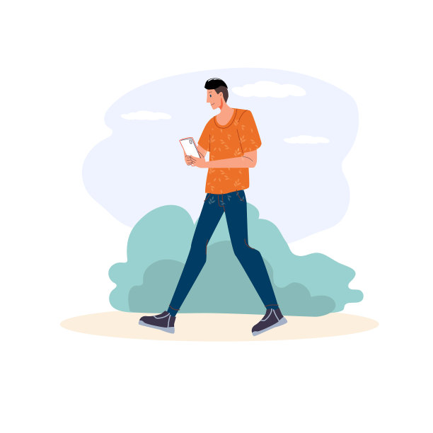 平面卡通人物上网图片下载