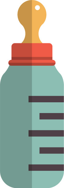 Bamilk瓶图标平坦孤立图片下载