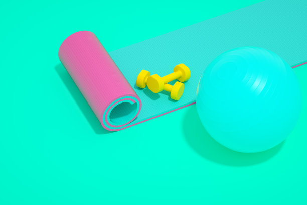 健身，健康生活方式概念，在家锻炼图片下载