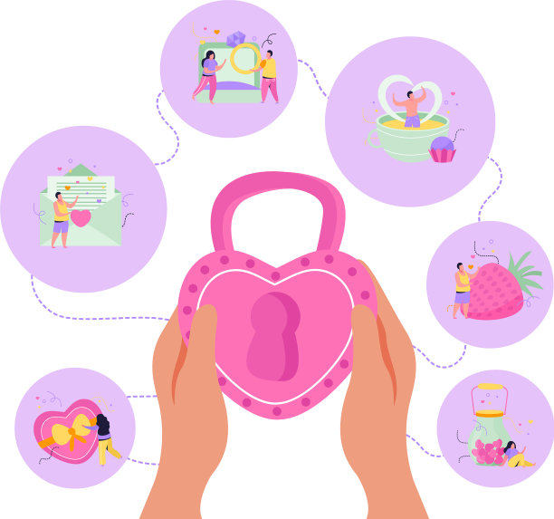 情人节锁背景图片下载