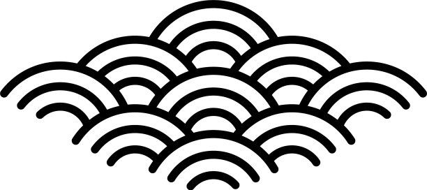 中国云剪影风格图标图片下载