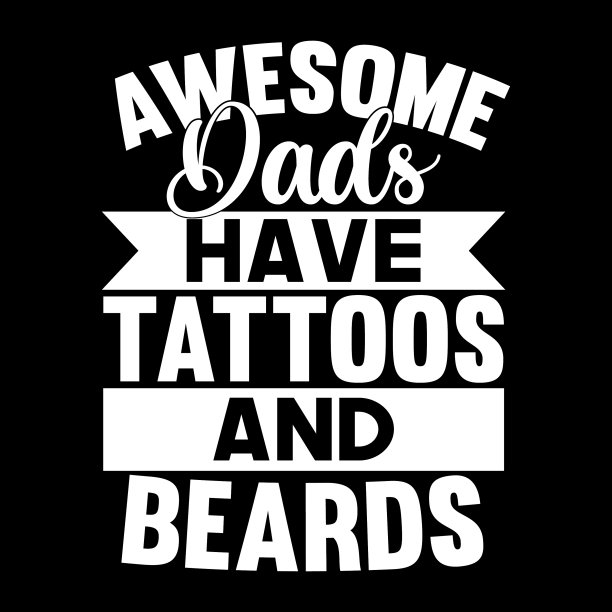 好爸爸都有纹身和胡子的礼物图片下载