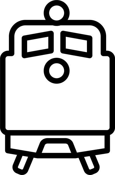 火车运输车辆线条风格图标图片下载