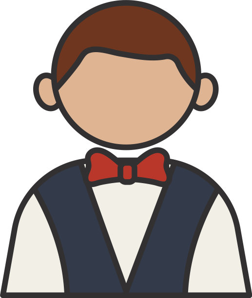 职业服务员工作者头像填充风格图标图片下载