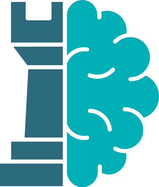 车棋与脑彩色图标棋盘游戏图片下载