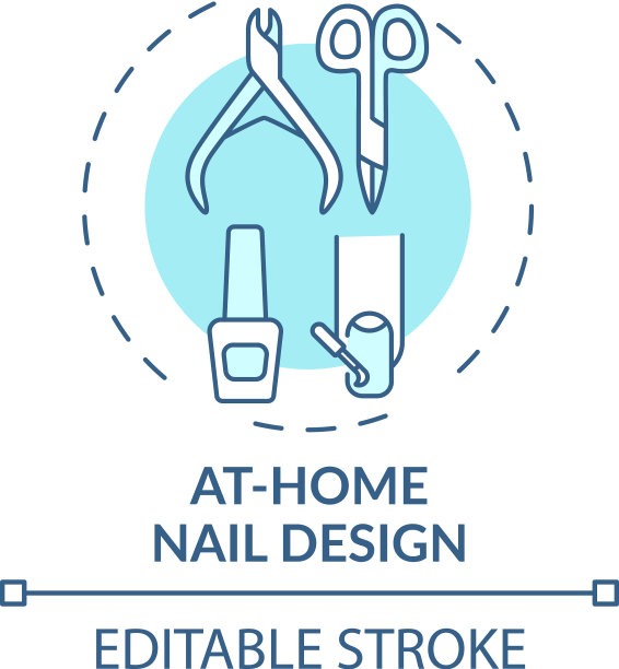 家居美甲设计概念图标图片下载