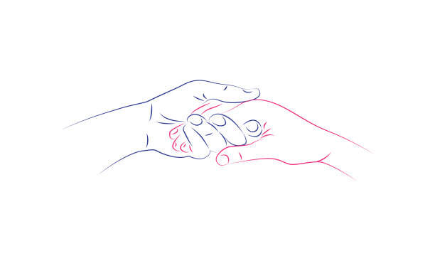 两只手帮助线标志符号图标图形图片下载