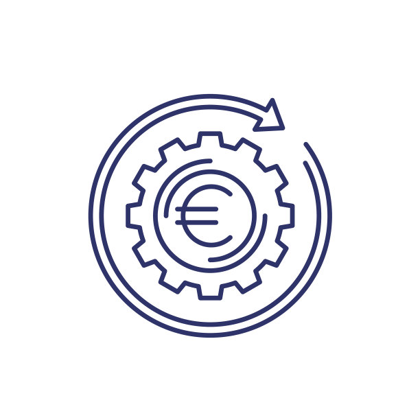 金融科技金融业务欧元符号图标图片下载