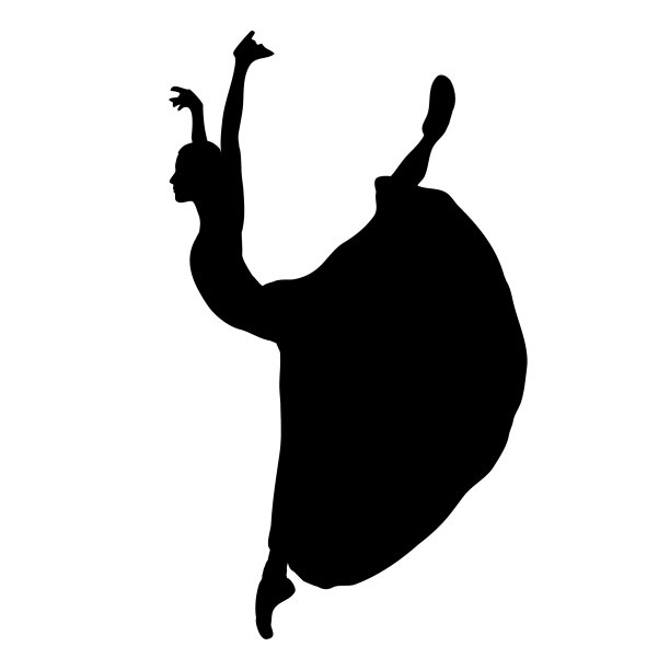 想象一个芭蕾舞女演员的剪影图片下载