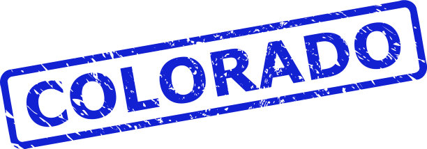 科罗拉多州印章印章与腐蚀表面和图片下载