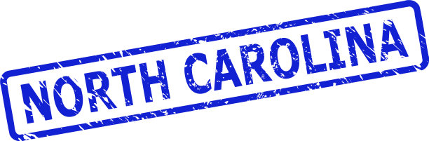 北卡州的印章，有刮花的纹理图片下载