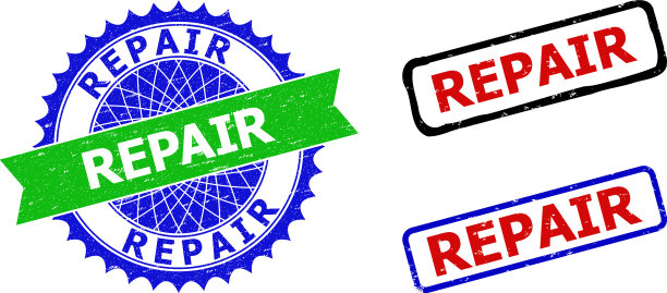 修补玫瑰形和长方形双色封条图片下载