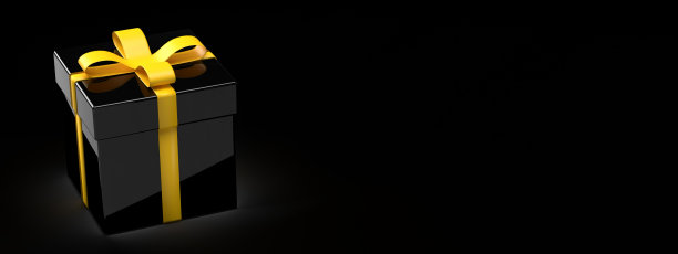 黑色礼盒的特殊活动和添加文本图片下载