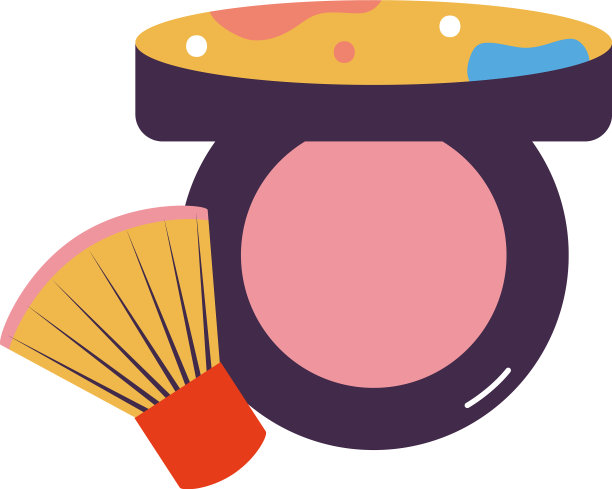 粉状和扇形化妆刷图片下载