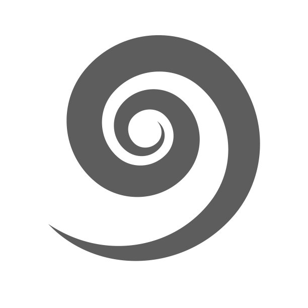 圆形漩涡孤立图标复古巴洛克图片下载