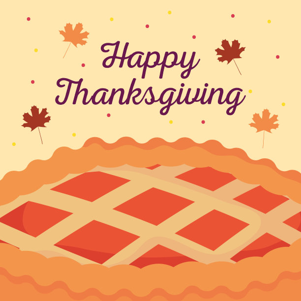 用苹果派设计感恩节快乐图片下载