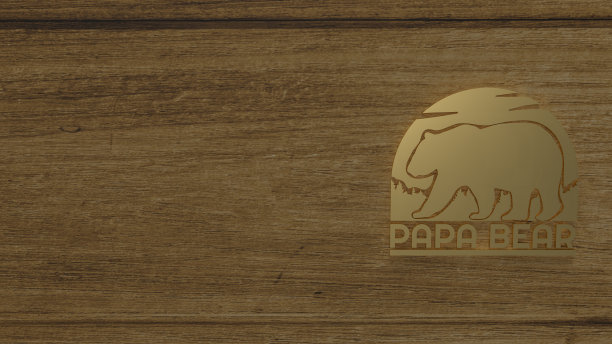 爸爸熊为父亲节假期概念3d渲染图片下载