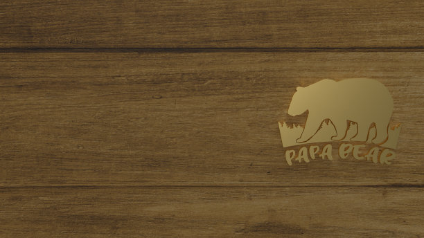 爸爸熊为父亲节假期概念3d渲染图片下载